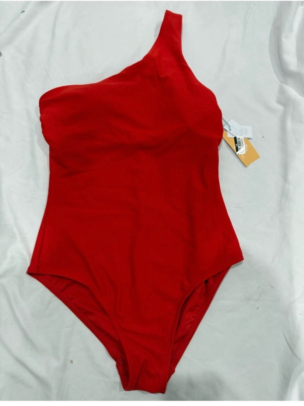 Kona Sol One-Shoulder Red One-Piece Swimsuit